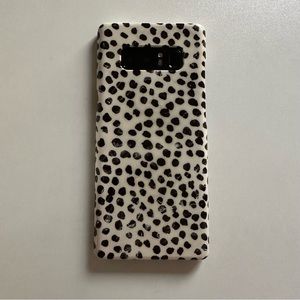 Samsung Galaxy Note 8 case snap on Almond Latte tan and black spotted